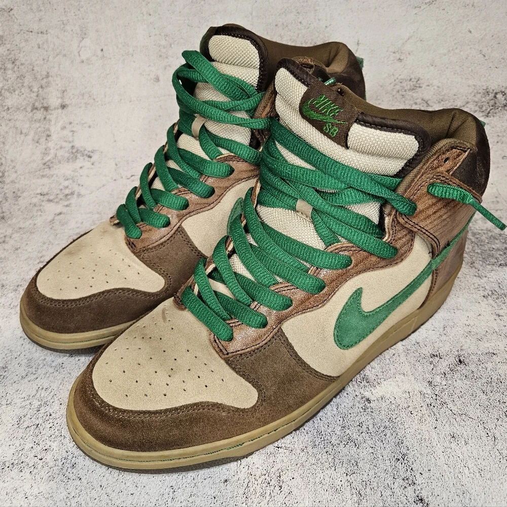 2007 Nike SB Premium Dunk High "Wood Deck" / Mens Size 10.5 - Picture 4 of 11